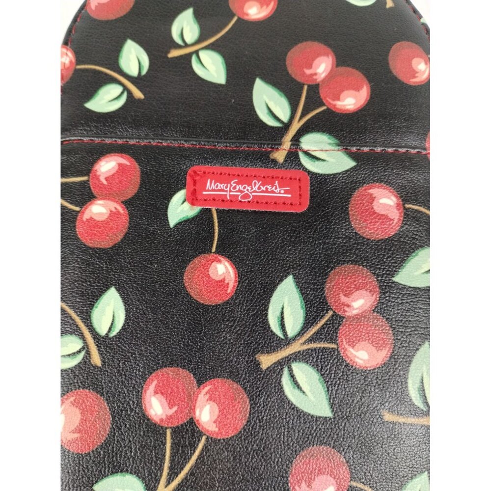 Monarque Mary Englebright Cherries Crossbody Clutch Sling Zip Purse Bag Pockets - Picture 4 of 6